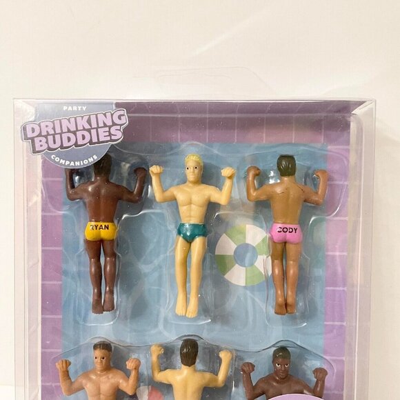 Hunky Buddies Drink Markers 6 Packs Party Drinking Buddies Companions - Picture 3 of 16